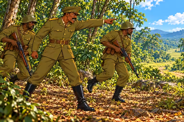 Ibrahim orders his soldiers toward the border.