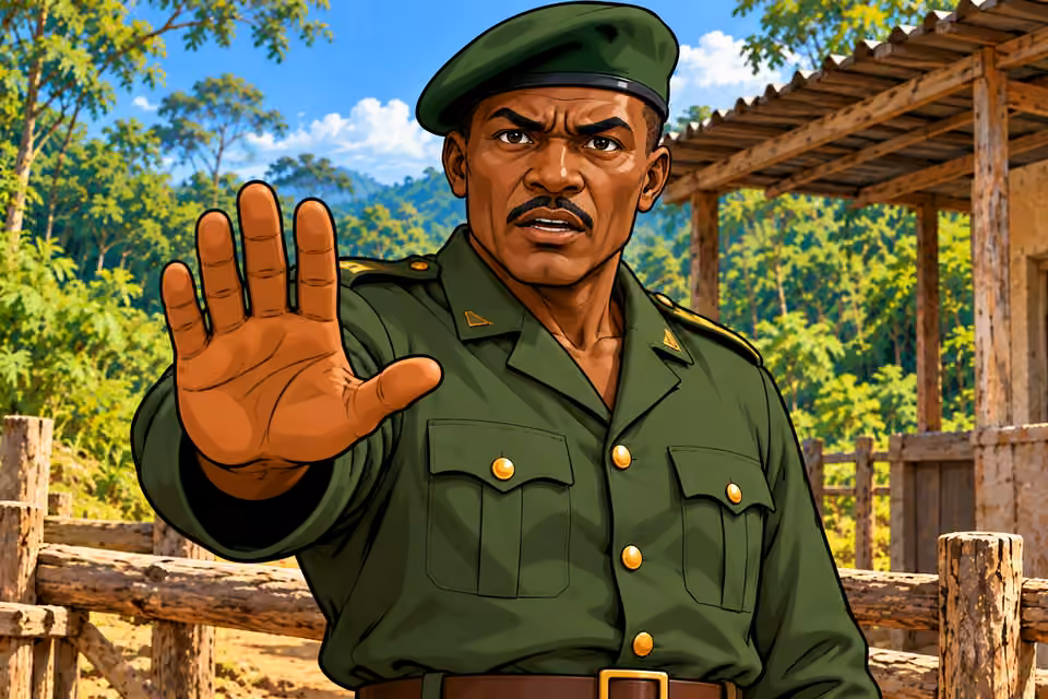 The border officer refuses the pursuers passage.