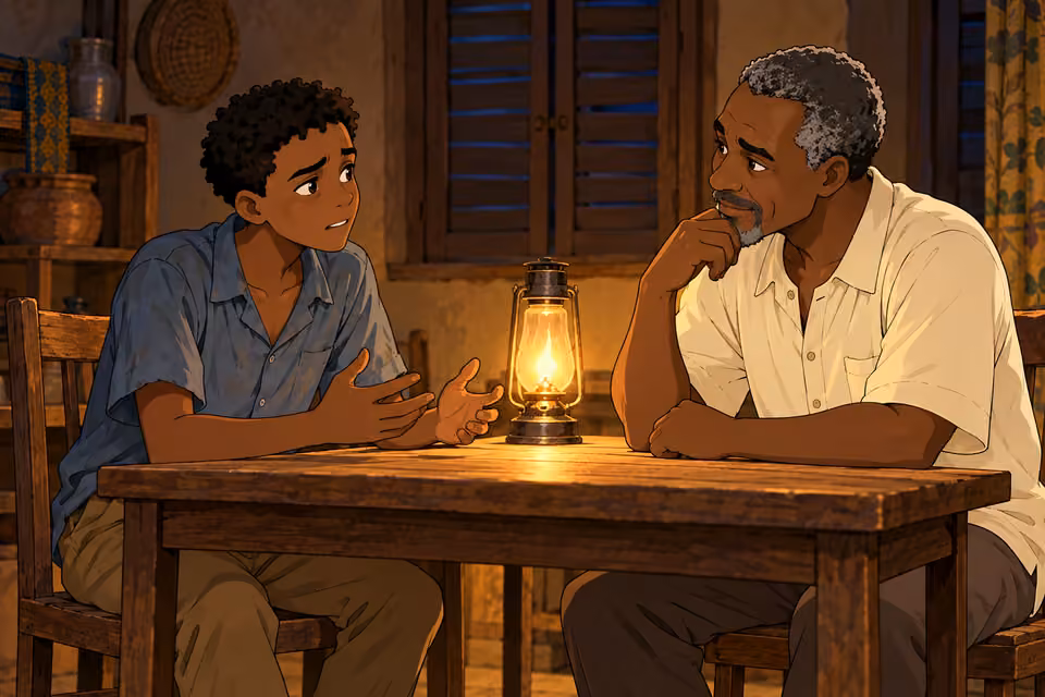 Chima tells Mr Tankeu what he heard.