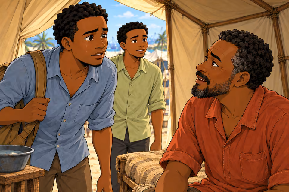 Chima barely whispers his father’s name.