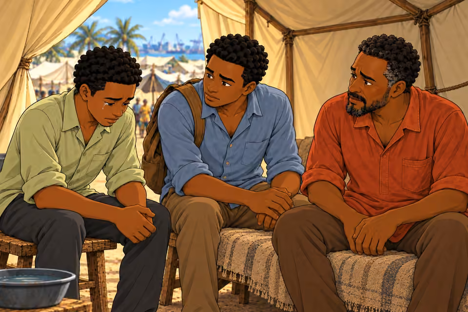 The brothers face the news they must share.