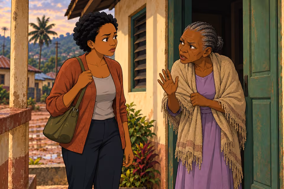 Mrs. Fola warns her that some people want the past buried.