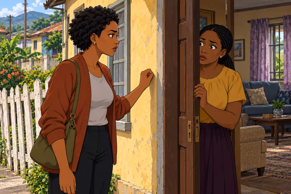 Kemi opens her door and recognizes Adesuwa.