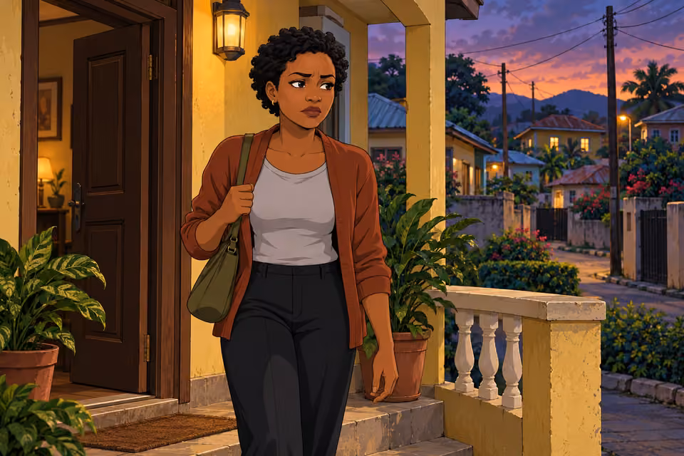 Adesuwa leaves Kemi’s home and struggles to stay composed.