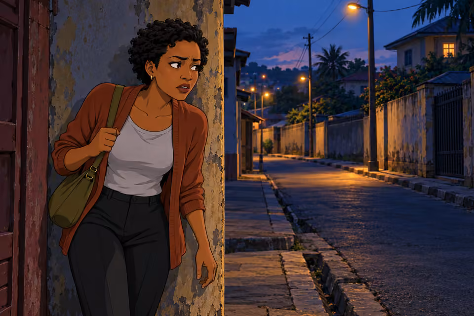 The figure disappears before Adesuwa can confront them.
