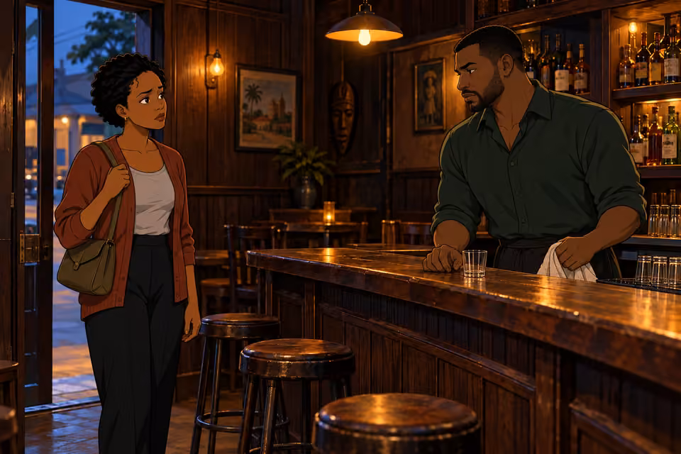 Tayo turns and struggles to reconcile the woman before him with his memories.