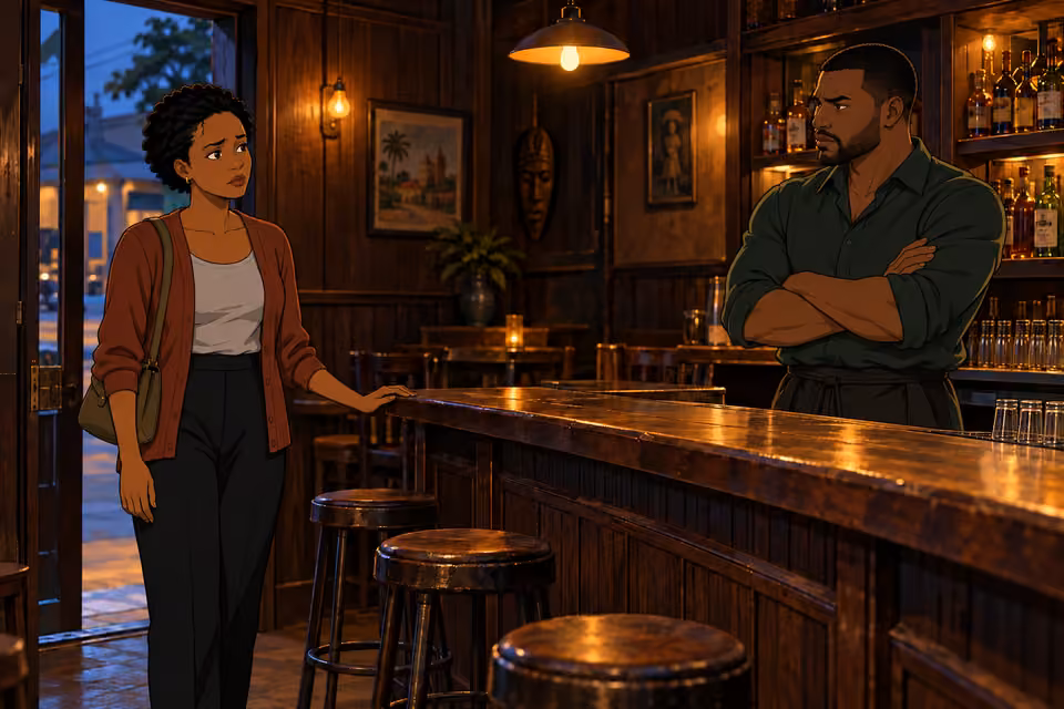 Tayo refuses to tell her and urges her to leave.
