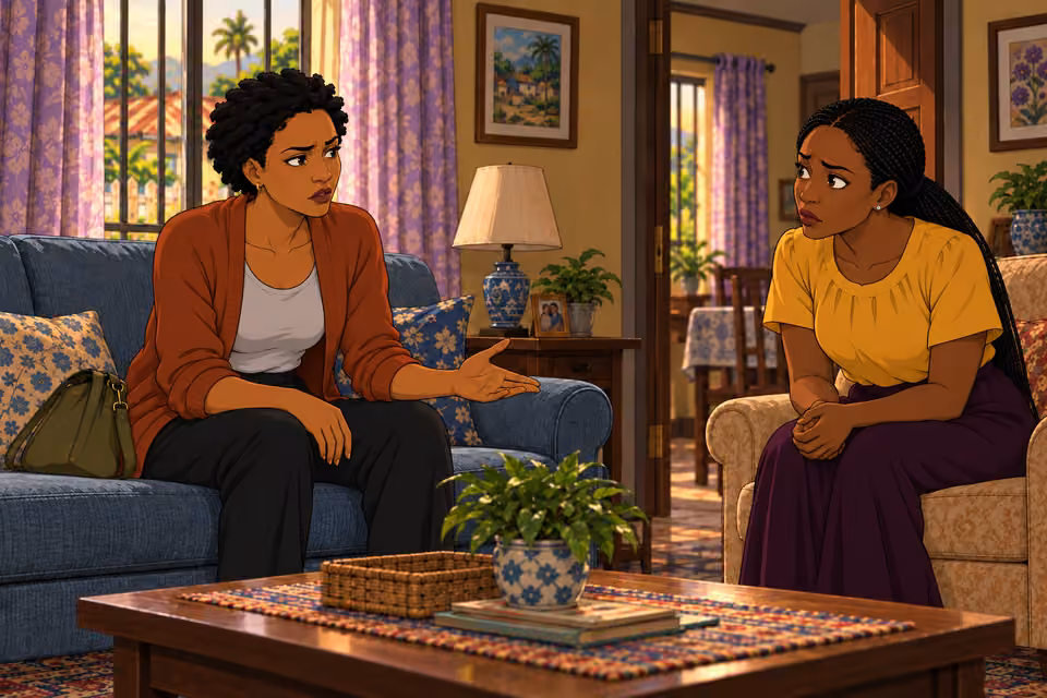 Adesuwa tells Kemi she knows the testimony was a lie.