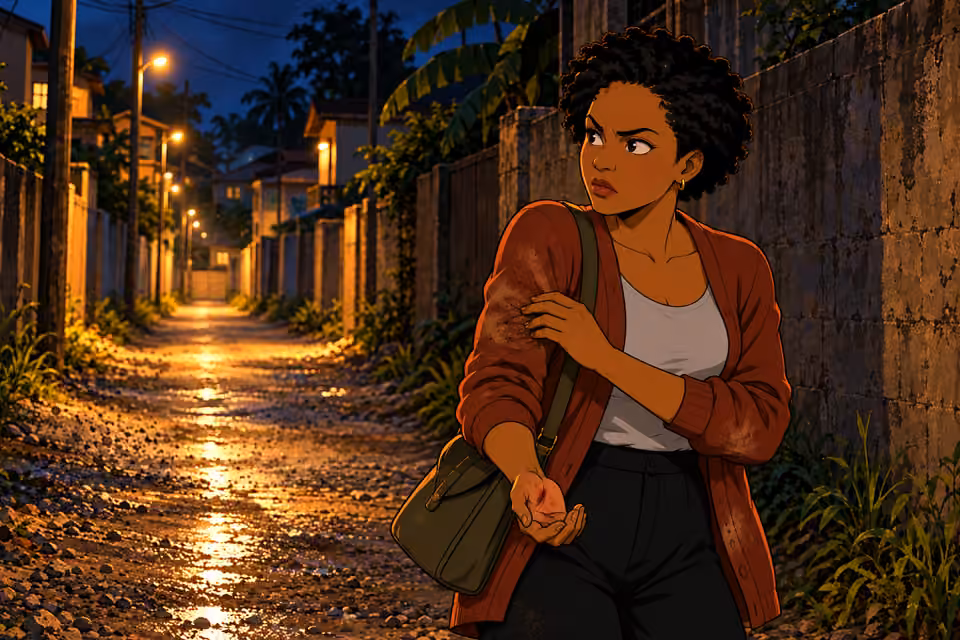 Adesuwa brushes herself off and resolves to find who is responsible.