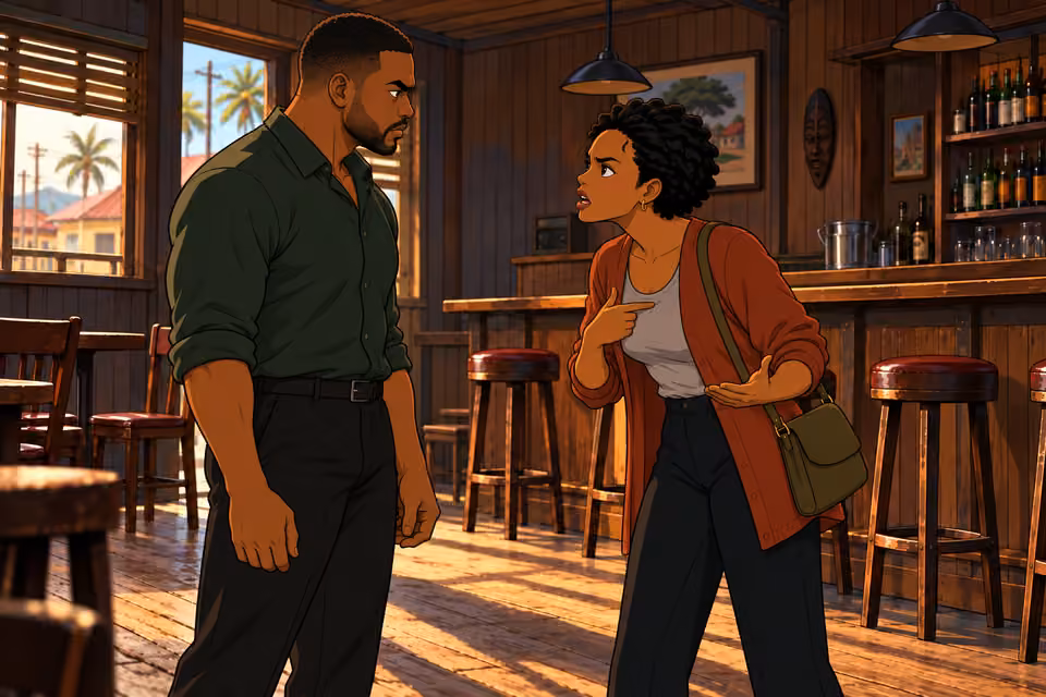 Adesuwa confronts Tayo with the attacks she has survived.