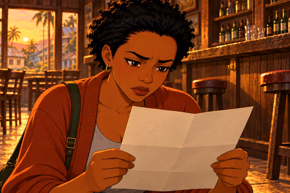 Adesuwa reaches the end of Tayo’s letter.
