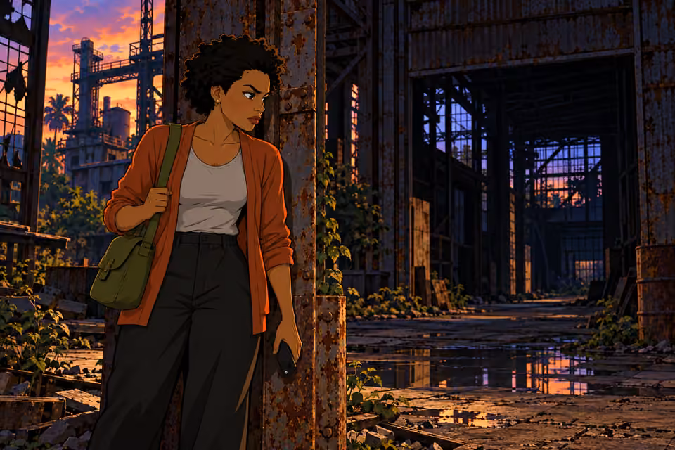 Adesuwa prepares to act while recognizing the danger.