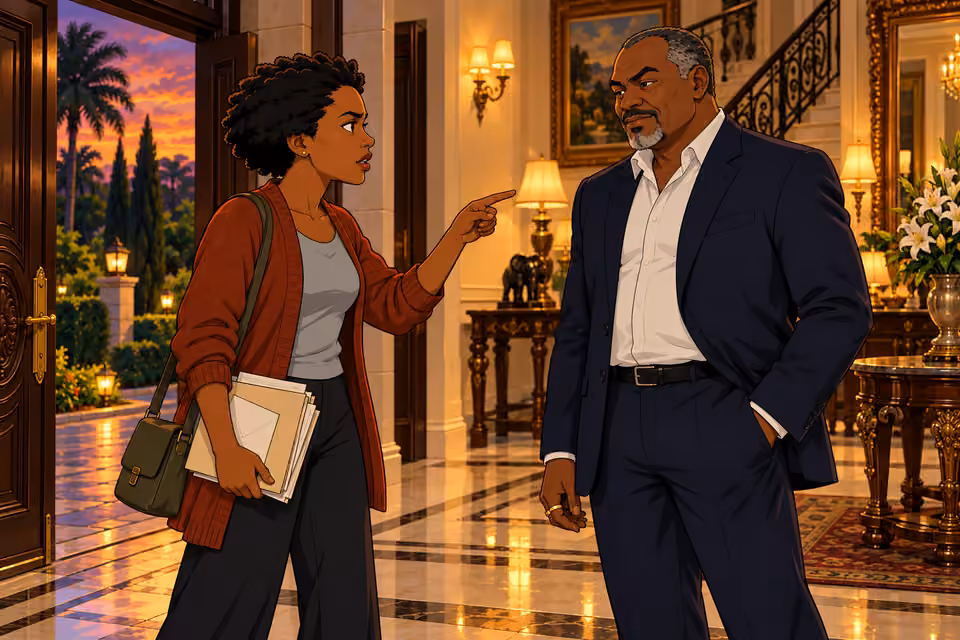 Adesuwa confronts Ajibade with what she knows.