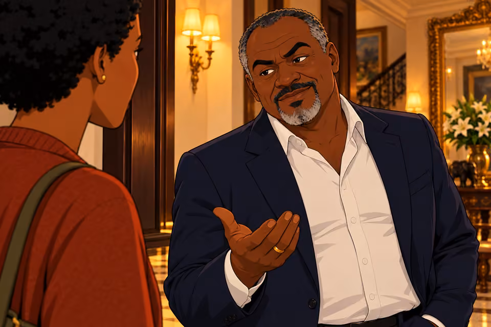 Ajibade pretends not to understand the accusation.