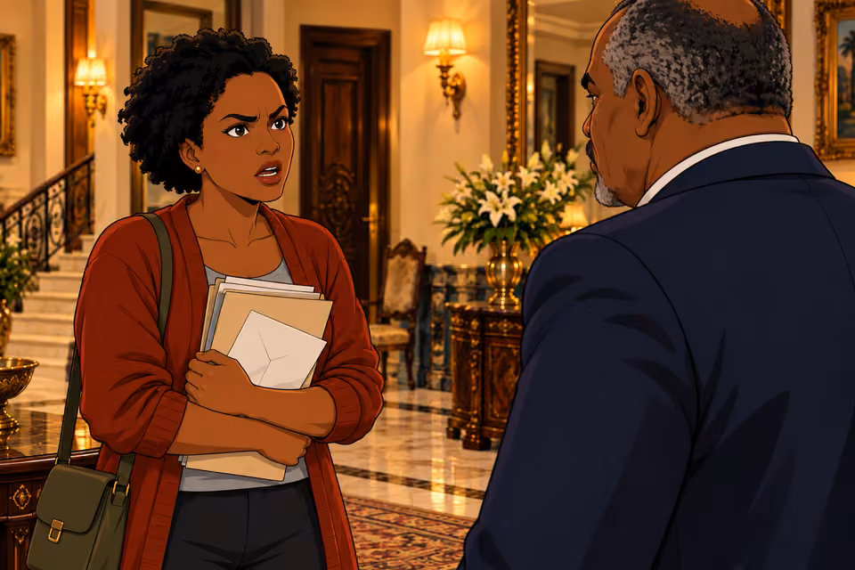 Adesuwa calls out the cowardice beneath Ajibade’s power.