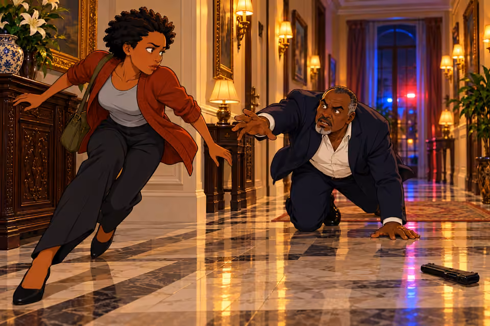 Adesuwa dodges Ajibade’s final desperate lunge.