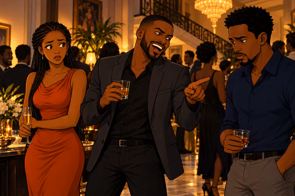 Yewande remembers Chike mocking Ayodele at the mansion party.